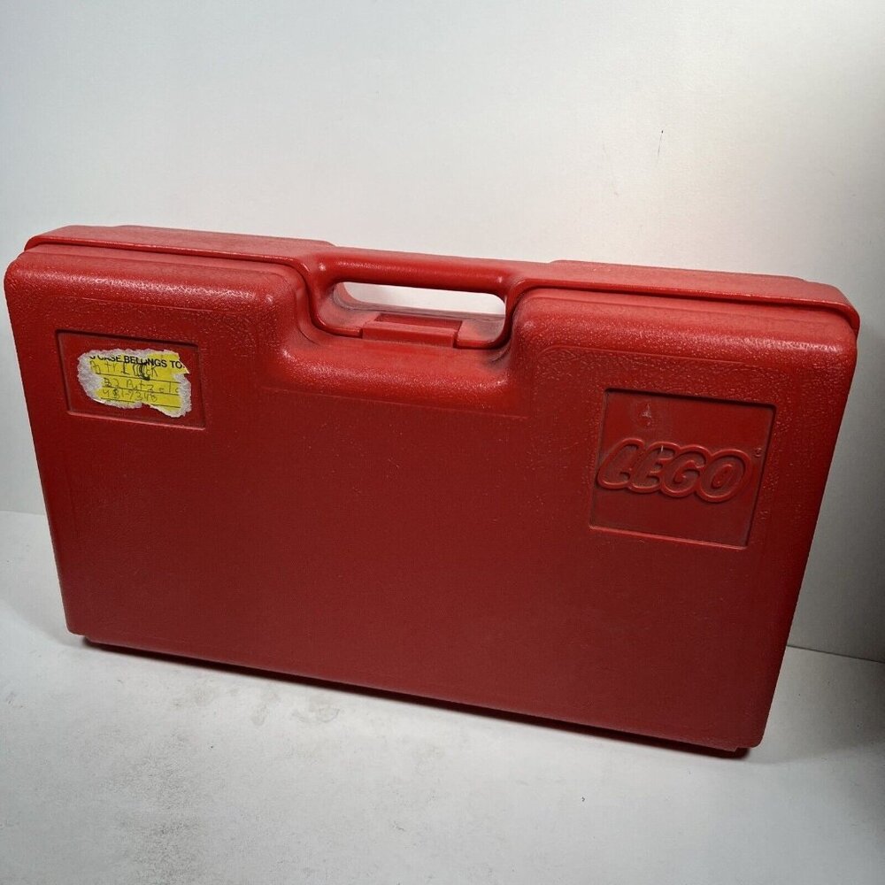Vintage Red Lego Carry Case Storage Box Made in USA 17x9x5